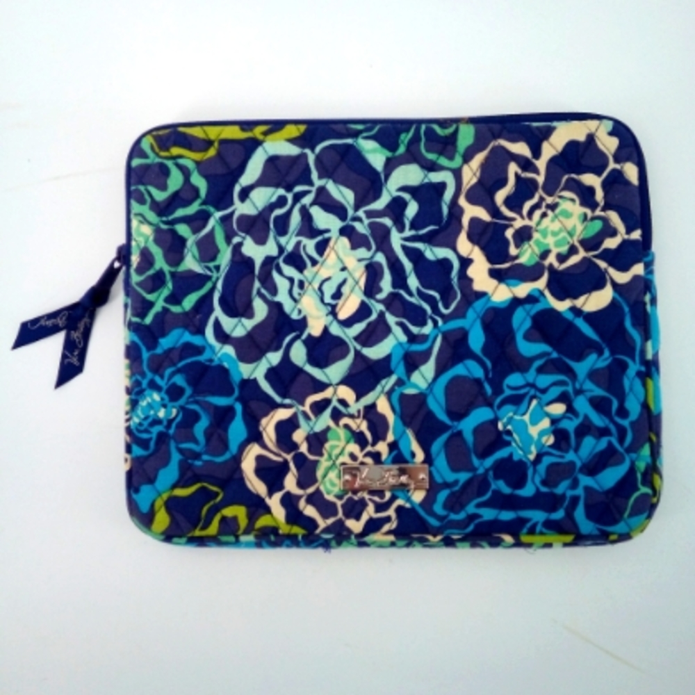 Vera Bradley Ipad Android Tablet Soft Quilted Padded Zippered Case Blue Floral